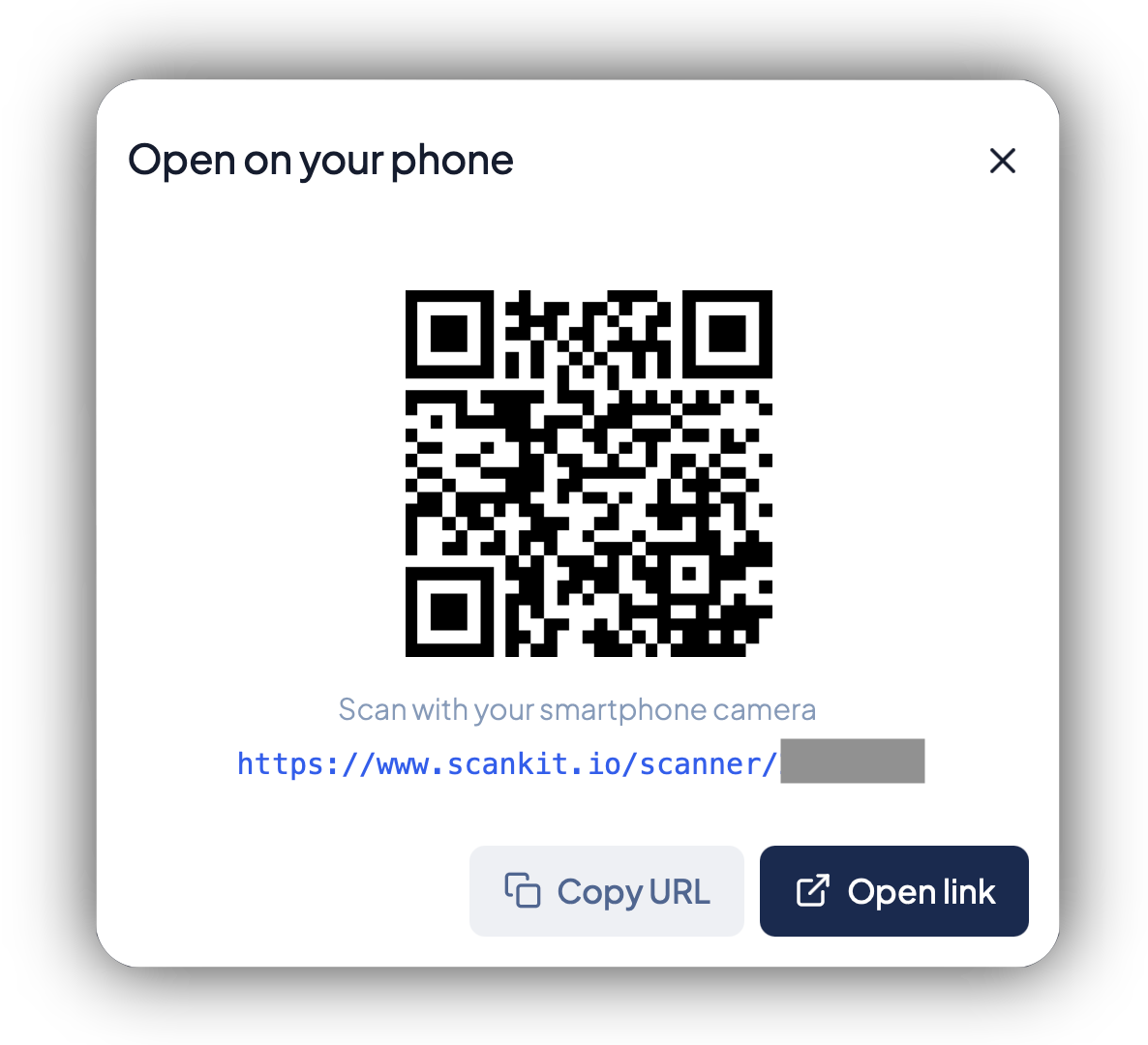 Sharing your scanner with a QR code
